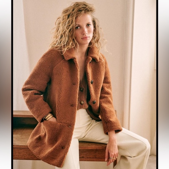 Sézane Isae Teddy Coat size 40 / US 8 - Picture 4 of 7